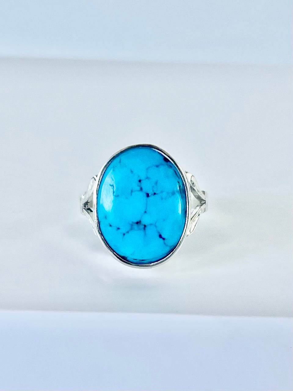 Gemstones with sterling silver &nbsp;Sleeping Beauty turquoise Ring.