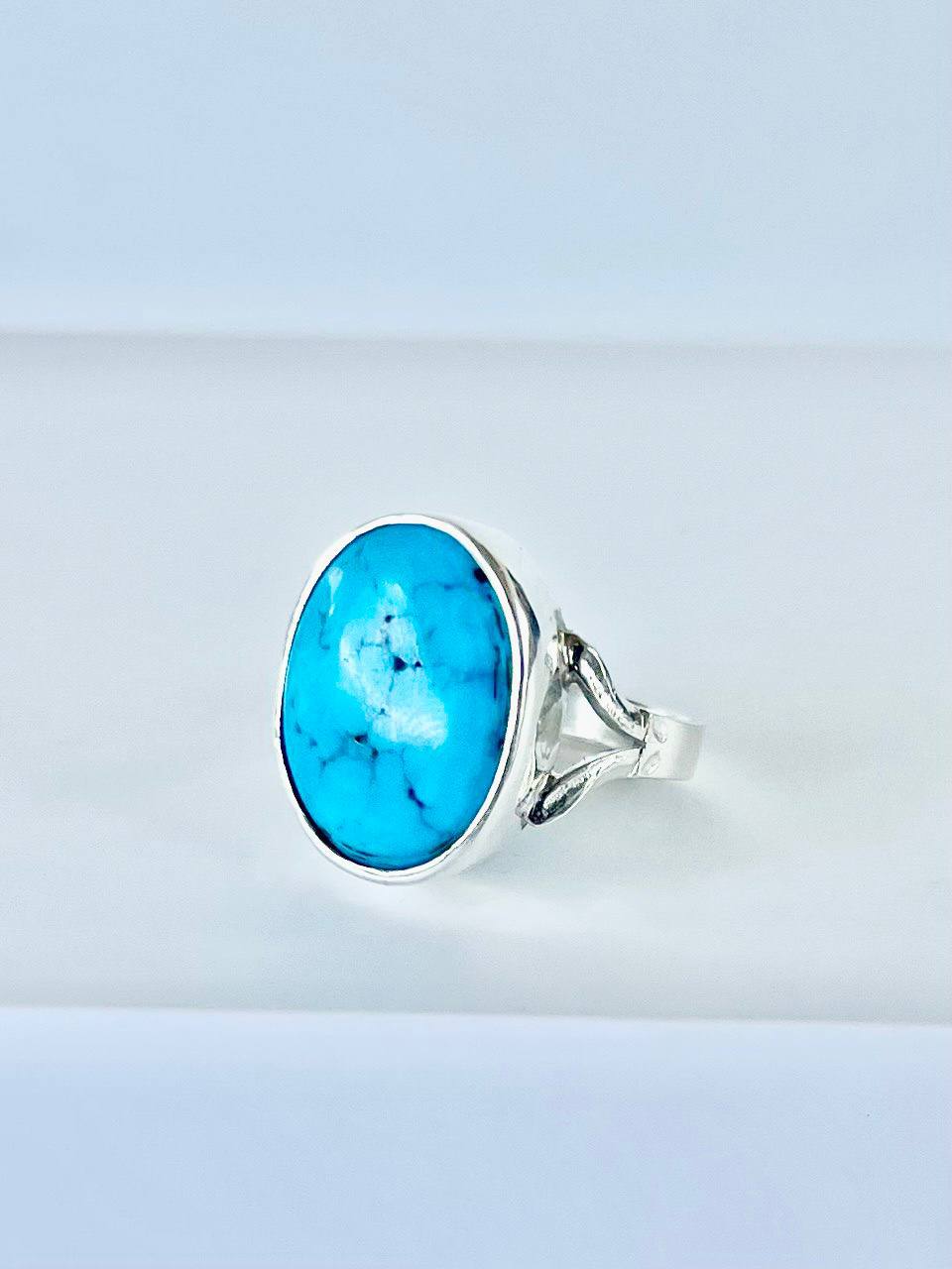 Gemstones with sterling silver &nbsp;Sleeping Beauty turquoise Ring.