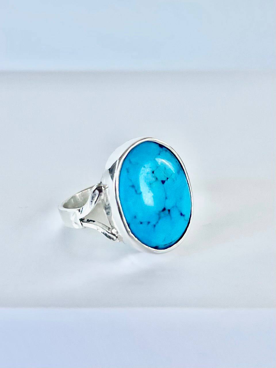 Gemstones with sterling silver &nbsp;Sleeping Beauty turquoise Ring.