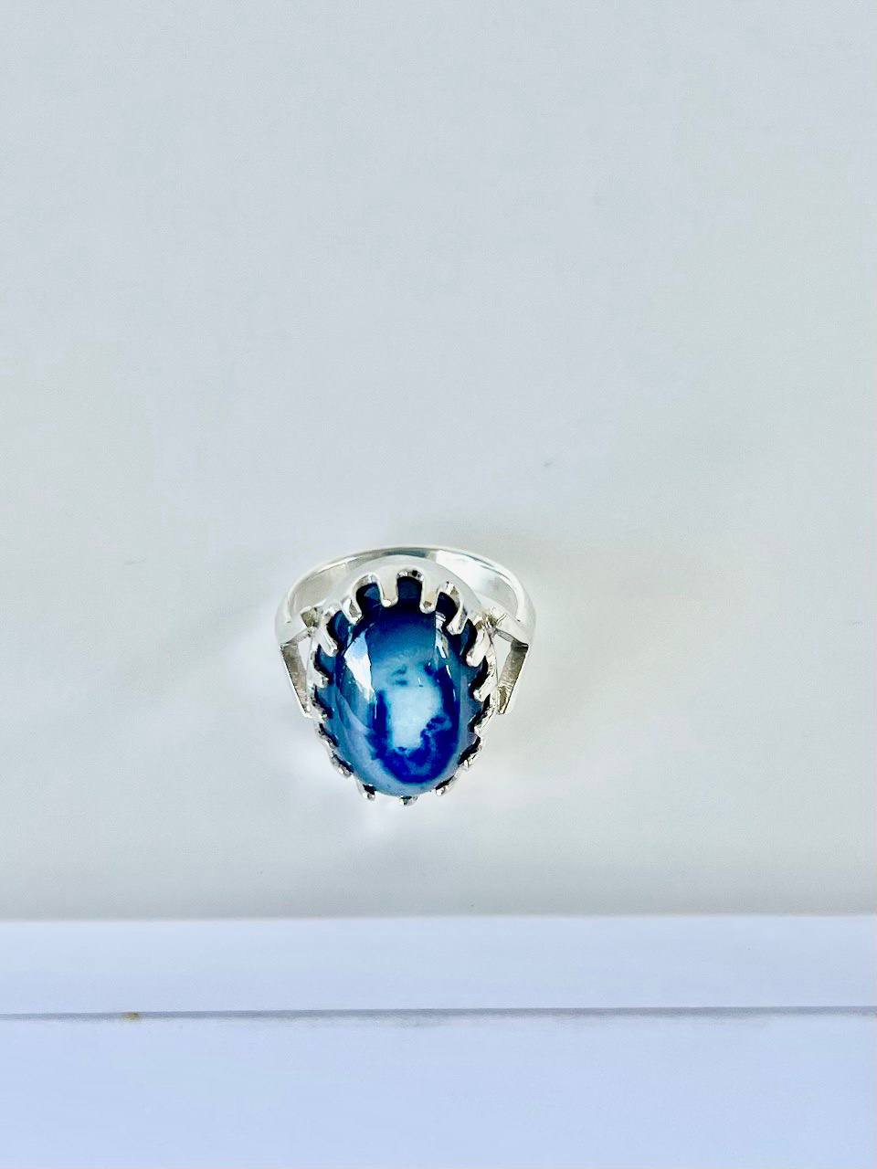 Gemstones with sterling silver Agate stone Ring