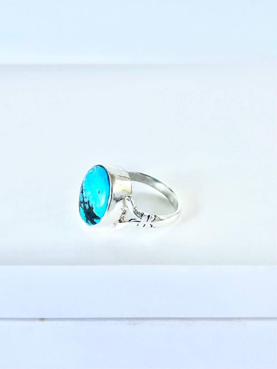 Gemstones with sterling silver Giro a blue green