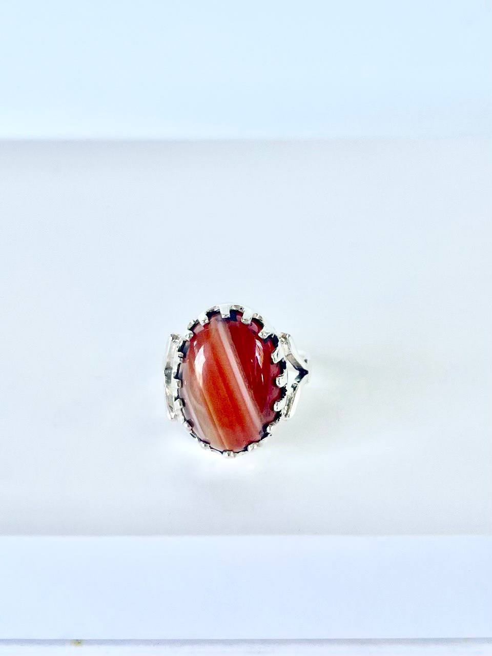 Gemstones with sterling silver &nbsp;Yemeni Aqeeq Ring&nbsp;